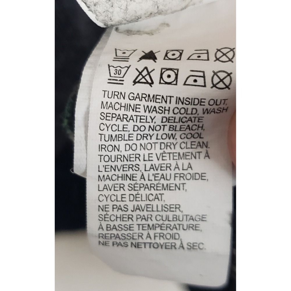 Lucky Brand‎ Charcoal Gray Embroidered Rose Sweatshirt L Casual Boho Grunge - Picture 7 of 10